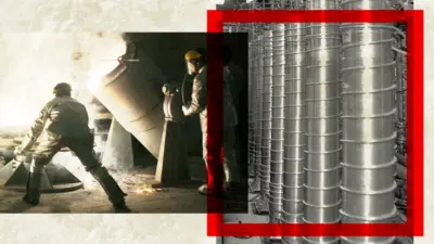  ساینسپوهان په یوه اټومي تاسیساتو کې پر کار بوخت دي