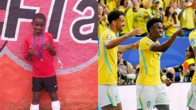 Antes e depois de Vini Jr: criança e agora, como jogador na Seleção 