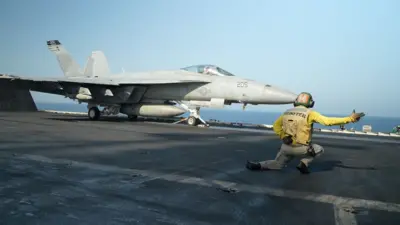 Jet on board the aircraft carrier USS Dwight D. Eisenhower