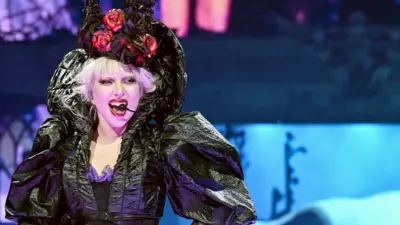 Lady Gaga on stage in London