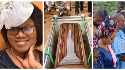 Oloogbe Toun Soetan, posi ti won fi sin in ati diẹ lara awon to wa nibi eto isinku naa.