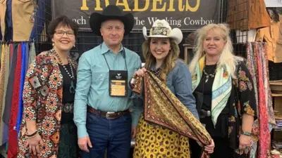 Alan Chadwick at a trade show for the apparel for the working cowboy