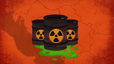 илустрација радиоактивног отпада