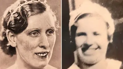 Compsite image showing black and white pictures of Isabella Ruxton (left) and Mary Rogerson