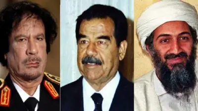 Gaddafi, Sadam na Osama