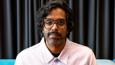 Romesh Ranganathan pictured at BBC Radio 2 in March 2025