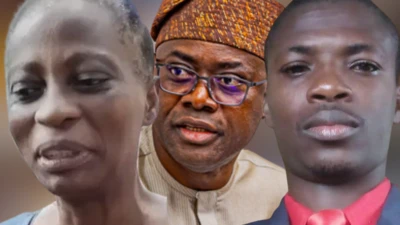 Arabinrin Rachael Alamu, Seyi Makinde wọ buba pẹlu fila, Oloogbe John Olaleye wọ kootu dudu pẹlu tai pupa