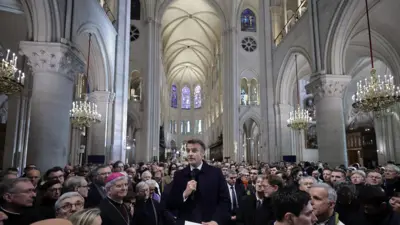 Macron at Notre-Dame