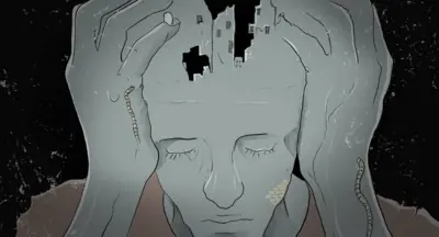 Ілюстрація ВВС, що зображує військового з ПТСР