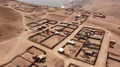 Aerial view of the Alto Hospicio area, showing dry conditions