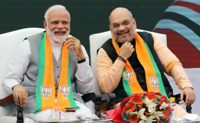 ਨਰਿੰਦਰ ਮੋਦੀ ਅਤੇ ਅਮਿਤ ਸ਼ਾਹ ਦੀ ਤਸਵੀਰ