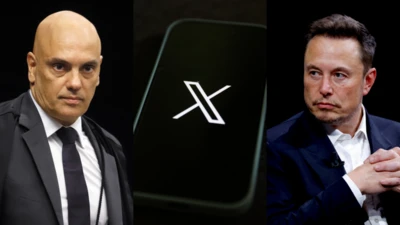 Montagemviver de apostas onlineAlexandreviver de apostas onlineMoraes, Elon Musk e celular com símbolo do X