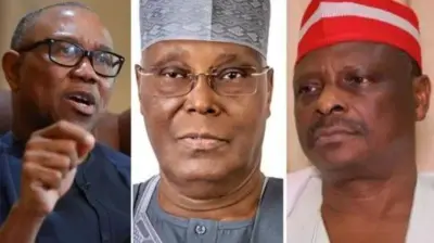 Peter Obi da Atiku Abubkar da Rabiu Musa Kwankwaso