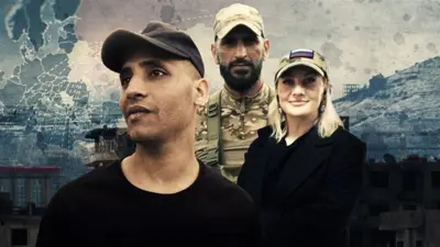 İllüstrasyon: İki erkek ve bir kadın, hepsi şapka takmış