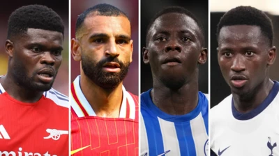 Thomas Partey, Mohamed Salah, Yankuba Minteh et Pape Matar Sarr 