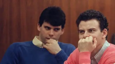 Erik (left) and Lyle in court