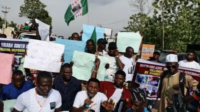 Awọn ọdọ Guusu Kwara lasiko ifẹhonuhan naa