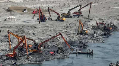 ضلع دیامر میں دریائے سندھ کے کنارے