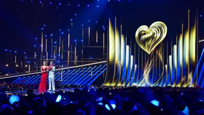 Scena konkursu Eurowizji w Wiedniu.