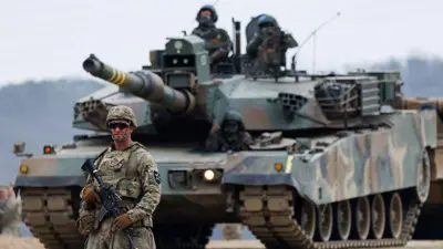 दक्षिण कोरिया में एक मिलिट्री एक्सरसाइज़ के दौरान एक अमेरिकी सैनिक. ये तस्वीर 14 मार्च 2026 की है. (सांकेतिक तस्वीर)