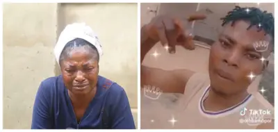Iya Habeeb ati ọmọ rẹ, Oloogbe Habeeb Olajide to ku ninu ija Hausa ati Yoruba n'Ibadan
