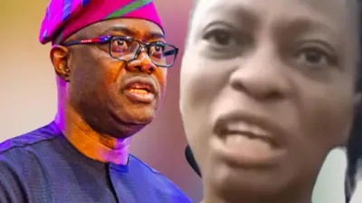 Gomina Seyi Makinde wọ aṣọ buba buluu pẹlu fila