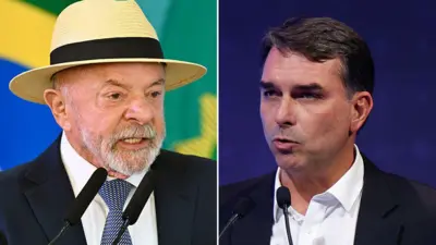Lula e Flávio Bolsonaro