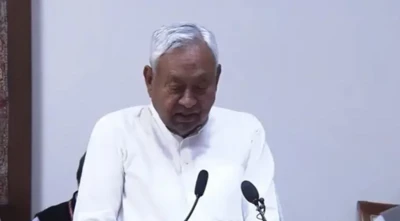 ਰਾਜ ਸਭਾ ਮੈਂਬਰ ਵਜੋਂ ਸਹੁੰ ਚੁੱਕਦੇ ਹੋਏ ਨਿਤੀਸ਼ ਕੁਮਾਰ