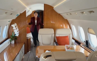 Phóng viên BBC trên một chuyên cơ hạng sang của một hãng sản xuất máy bay đang nhắm vào giới siêu giàu ở châu Á, trong đó có Việt Nam