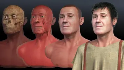 Reconstituição facial de São Valentim, realizada pelo designer brasileiro Cícero Moraes