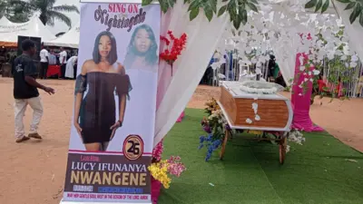 A dọnyela ozu Ifunanya Nwangene n'ala