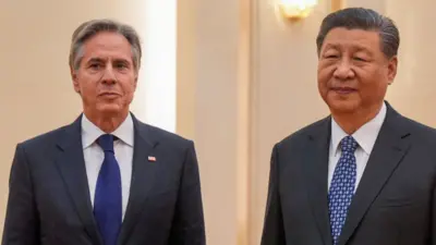 अमेरिकी विदेश मंत्री एंटनी ब्लिंकन और चीनी राष्ट्रपति शी जिनपिंग