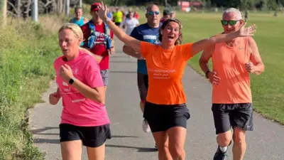 Participants in a parkrun