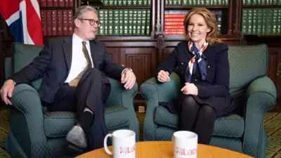 Keir Starmer with Natalie Elphicke in his parliamentary office