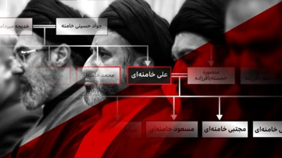 عکس گرافیکی مجتبی، مسعود و علی خامنه‌ای