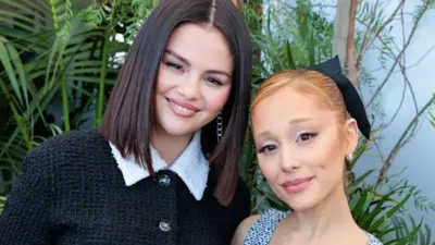 Selena Gomez and Ariana Grande at the Academy Women's Luncheon Presented by CHANEL hosted by the Academy of Motion Picture Arts and Sciences on Tuesday, December 10, 2024.