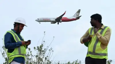 n Air India Express aircraft prepares to land at Kempegowda International Airport in Bengaluru on September 4, 2024