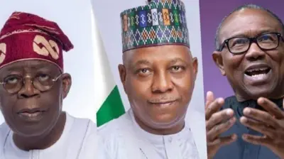 Aare Tinubu, Shettima àti Peter Obi 