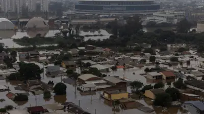 Enchente em Porto Alegre, em foto de 4 de maio