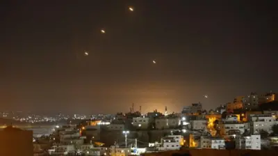 Отражение иранской ракетной атаки по Иерусалиму