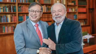  Presidente da República, Luiz Inácio Lula da Silva, durante reunião com o Presidente da República da Colômbia, Gustavo Petro, em maio de 2023