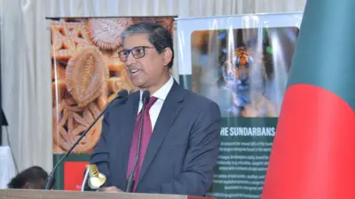 দিল্লিতে বিজয় দিবস উদযাপনের অনুষ্ঠানে হাই কমিশনার রিয়াজ হামিদুল্লাহ (১৬ ডিসেম্বর, ২০২৫)