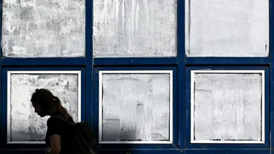Ventanas pintadas con tiza