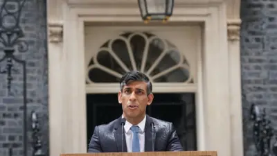 Rishi Sunak announces a general election in Downing Street