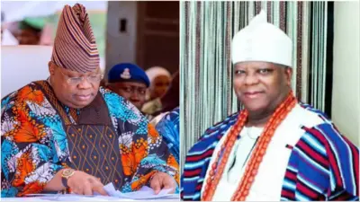 Aworan Gomina Adeleke ati Apetu to n ṣẹwọn lọwọ lorilẹede Amẹrika.