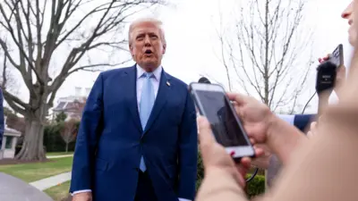 Трамп выступает перед журналистами, 20 марта 2026 года