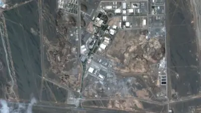 صورة عبر الأقمار الاصطناعية لمنشأة نظنز النووية لتخصيب اليورانيوم