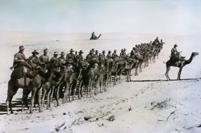 صورة لجنود أستراليين في مصر عام 1918