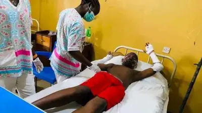 Gas explosion victim