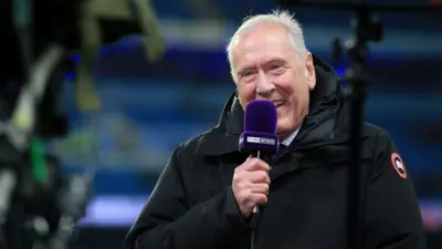 Martin Tyler commentating on a Premier League match in 2019